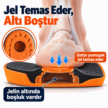 Ortopedika Relief+ | Topuk Dikeni İçin Çıkarılabilir Merkezli Jelli Topuk Pedi