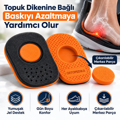 Ortopedika Relief+ | Topuk Dikeni İçin Çıkarılabilir Merkezli Jelli Topuk Pedi